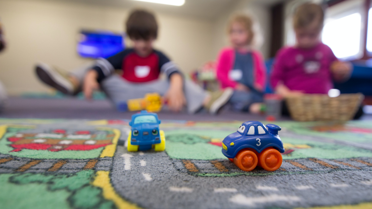 Children's playing in classroom