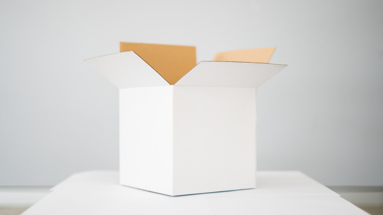 white open box
